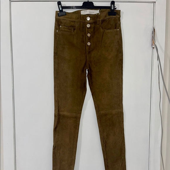 IRO Sakko Pant in Khaki Suede (Lambskin) - Picture 2 of 13